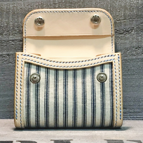 ハンドメイド、レザークラフト、コンパクト財布、茶芯、革製品、一点物 2c8eec15a215407361f8ac79ad2953