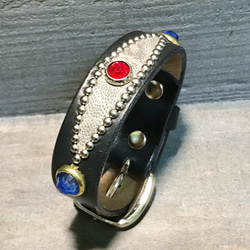 スタッズキーループ サドルレザー レザークラフト 革小物 ベルト