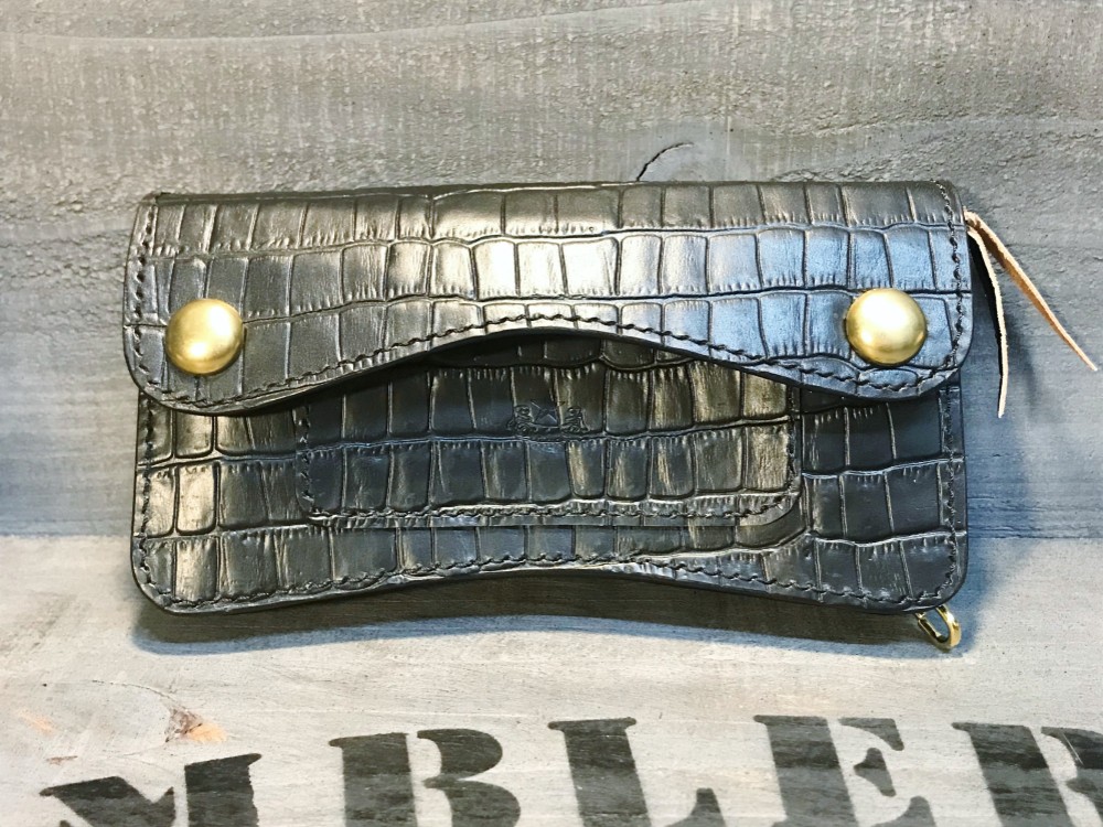 ☆　型押しクロコダイル　トラッカーウォレット　☆　CONDORU　☆ ☆ 型押しクロコダイル トラッカーウォレット ☆ CONDORU