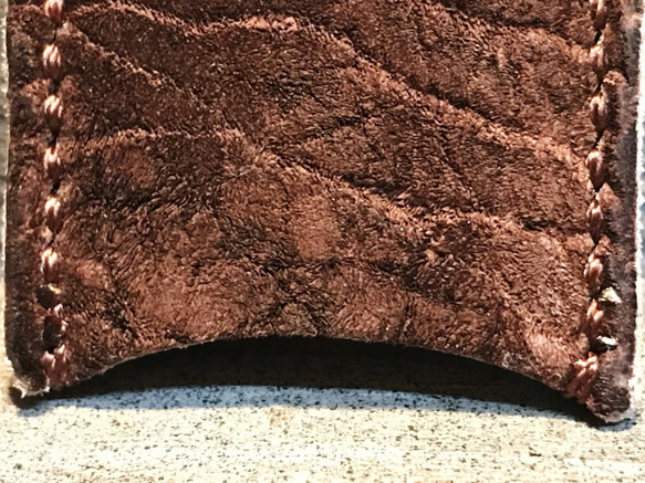 スタッズキーカバー ヒポレザー カバ革 革小物 レザークラフト ハンドクラフト 鍵カバー 手縫い 限定品 新品未使用 3枚目の画像