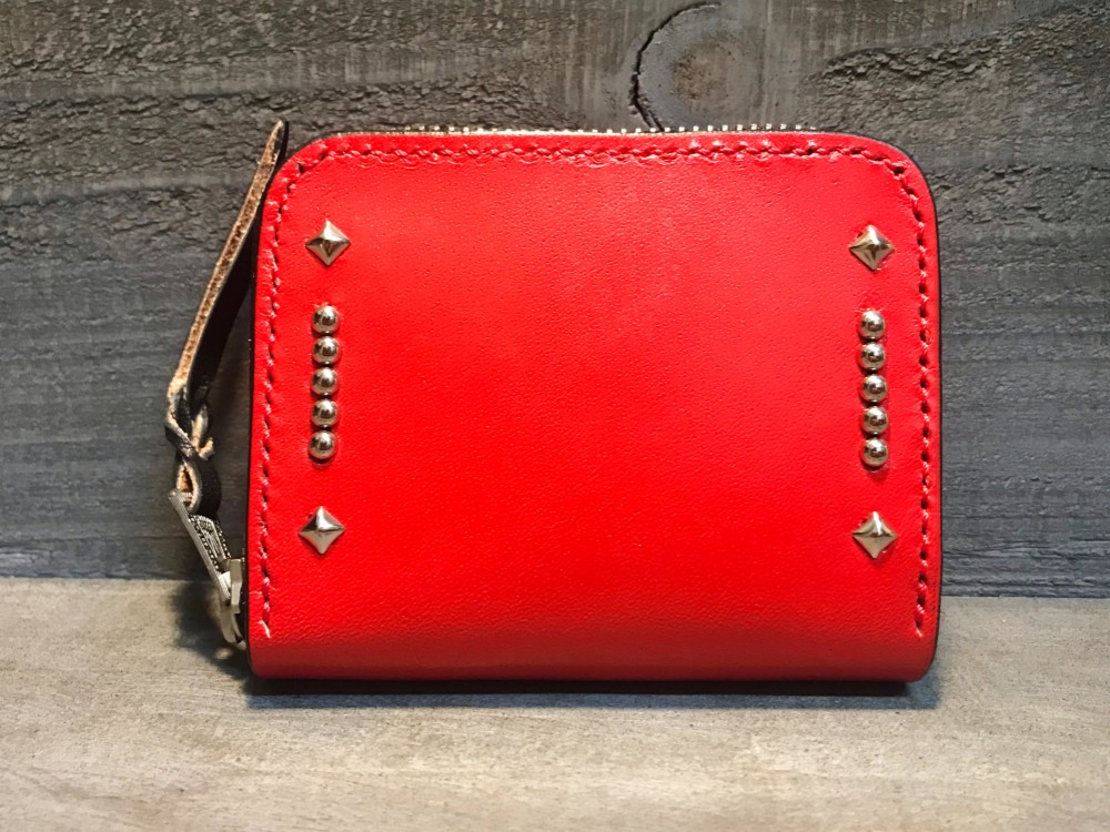 コインケース 小銭入れ サドルレザー 革財布 手縫 ミニ財布 レザークラフト 革小物 ハンドメイド 限定品 新品未使用