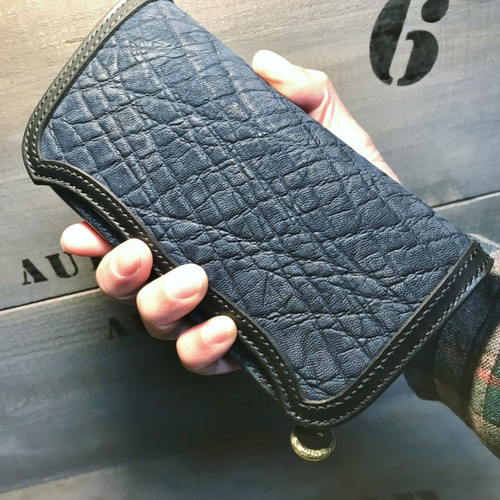 レザーウォレット エレファントレザー ロングウォレット ゾウ革