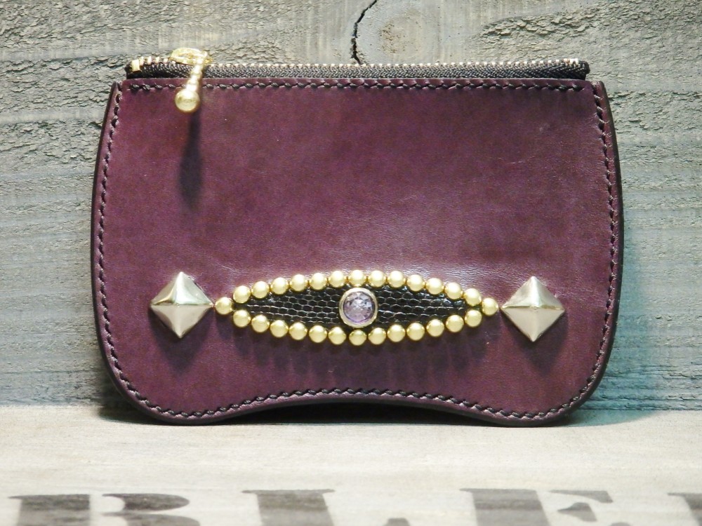 コインケース 小銭入れ ルガトーレザー 革財布 カードケース 手縫い レザークラフト 革小物 限定品 新品未使用