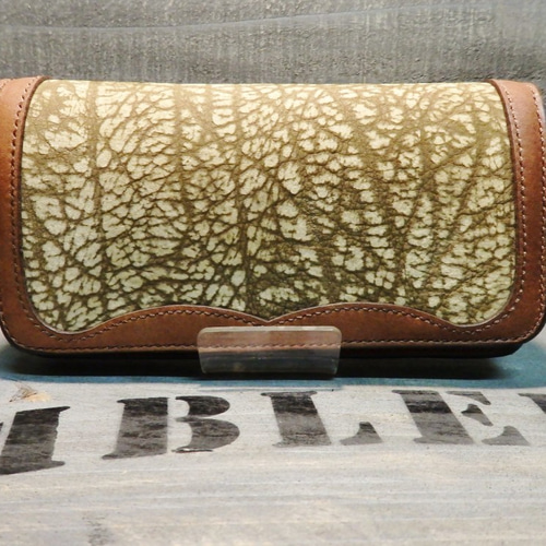 ウォレット オイルレザー アンテロープ 羚羊革 革財布 長財布 手縫い  