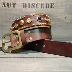 ⅩⅢ　スタッズ　レザー　ベルト　ハンドメイド　beli-11 楽天市場】スタッズベルト メンズ レザーベルト 本皮 牛皮