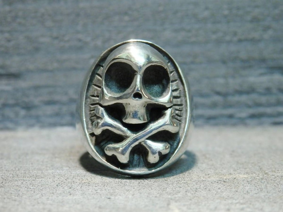 スカルクロスボーン シルバーリング シルバーアクセサリー