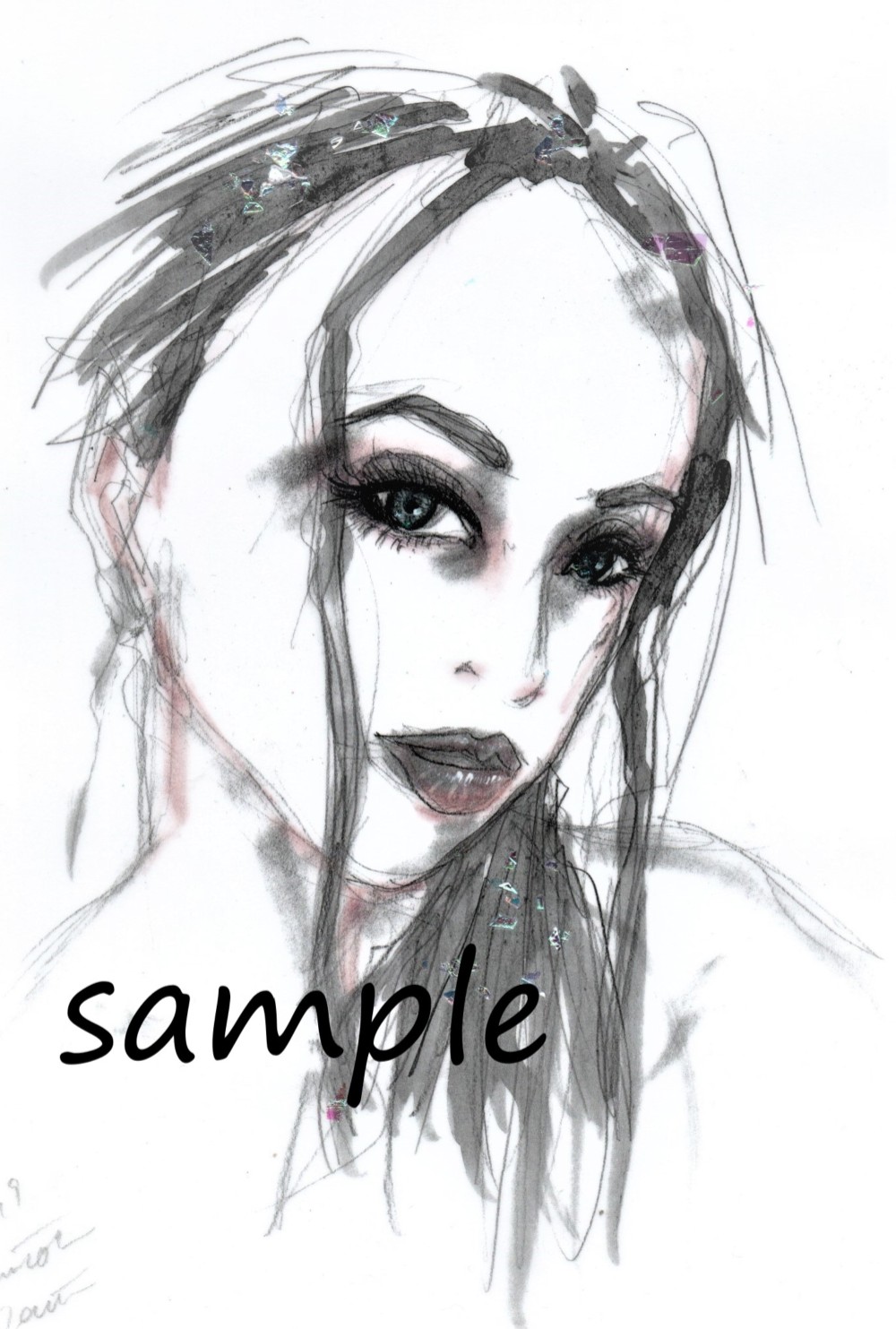 美少女★美女★モノトーン★可愛い★イラスト