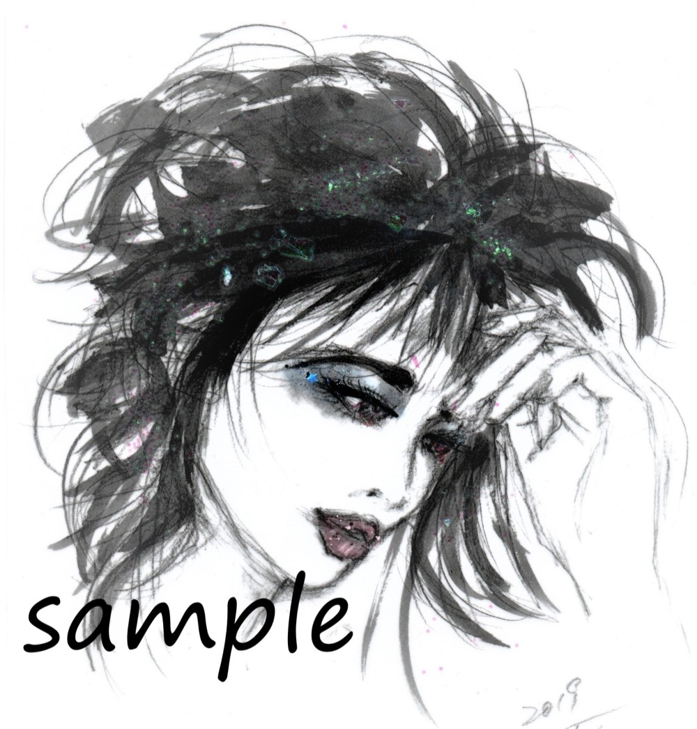 美少女★美女★モノトーン★可愛い★イラスト