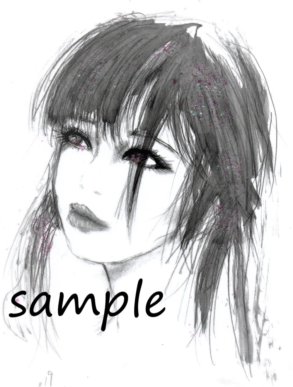 美少女★美女★モノトーン★可愛い★イラスト