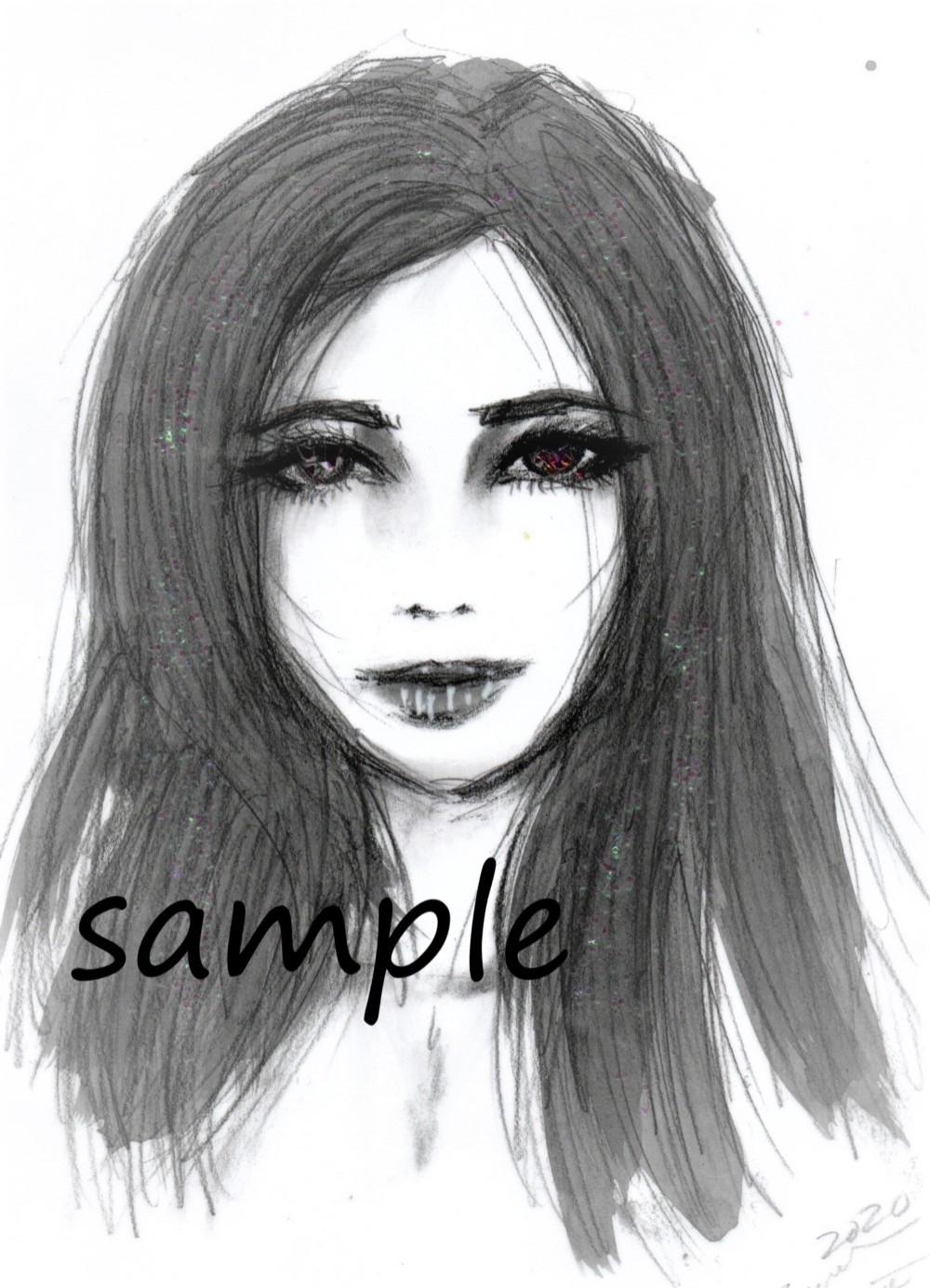 美少女★美女★モノトーン★可愛い★イラスト