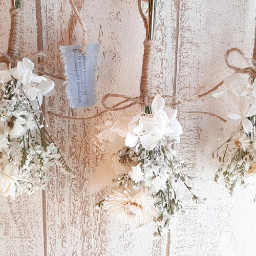 ナチュラル ホワイト カラー ドライフラワーガーランド5点セット  