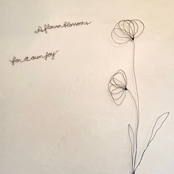 おまけ付き　壁に少し大きなお花　40㎝　 3枚目の画像