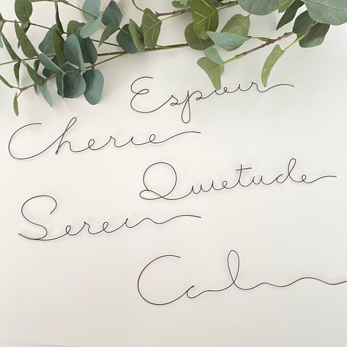 フランス語 組合せ自由レタリング(虫ピン付属) ウォールステッカー