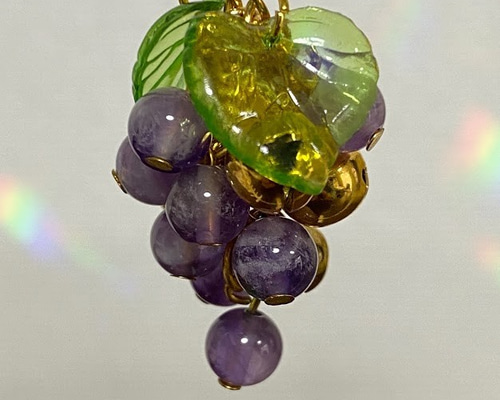 アメジスト製 ぶどうの装飾品 約15cm 1_7c0afefa9c2449829d24f0db52c0