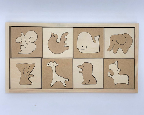 木のおもちゃ 知育玩具 動物 ハンドメイド 中古品 0_3a5ae51432fe38000fe4950ea4f2