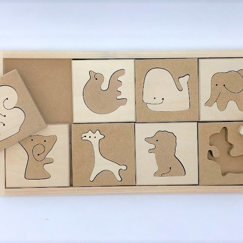 パズル 知育玩具 木のおもちゃ 動物 アニマル 赤ちゃん 0歳 1歳 2歳