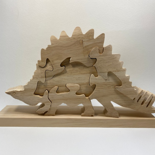 ステゴサウルス 知育玩具 木のおもちゃ パズル 誕生日プレゼント 恐竜