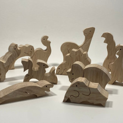 恐竜　木のおもちゃ　パズル　木製　誕生日プレゼント　知育玩具　キッズ　おもちゃ 2枚目の画像