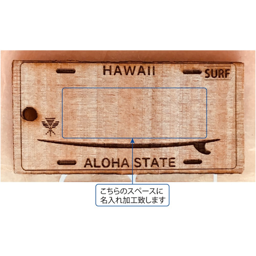 名入れ・送料無料 | ハワイ ライセンスプレートスタイル ≪SURF