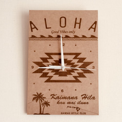 掛鐘手工木製內飾≪ALOHA STYLE≫ 第1張的照片