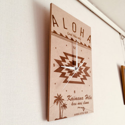 掛鐘手工木製內飾≪ALOHA STYLE≫ 第2張的照片