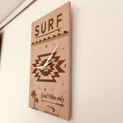 掛鐘手工木製內飾≪SURF STYLE≫ 第3張的照片