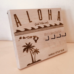 手工木製永久日曆鑰匙架≪ALOHA STYLE≫ 第9張的照片