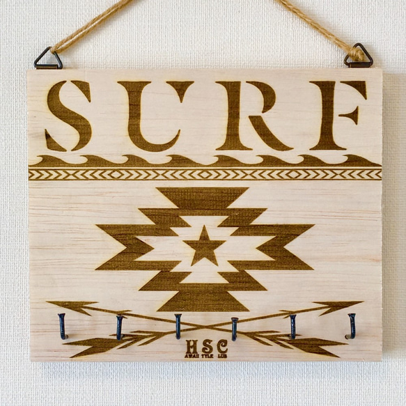手工木製鑰匙架配件衣架≪Ortega SURF≫ 第6張的照片