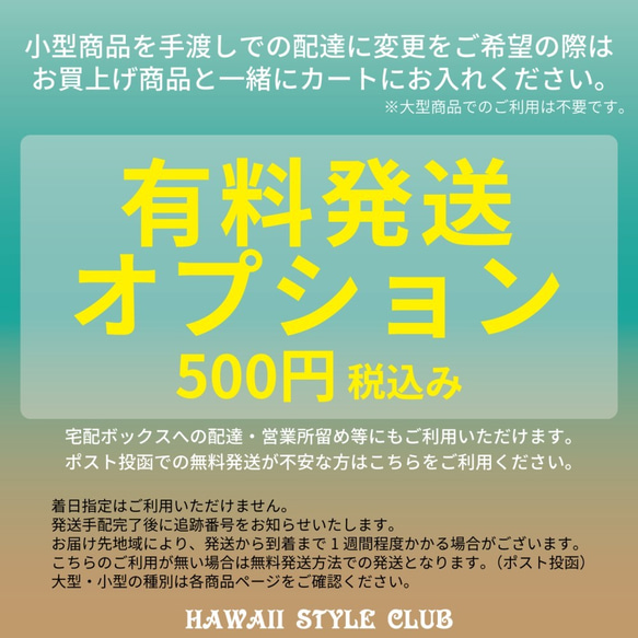 小型商品 手渡し配達変更用【有料発送】 2枚目の画像