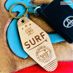 [免費刻名字] motel key tag mini &lt;&lt;SURF&gt;&gt;手工木鑰匙扣 第4張的照片