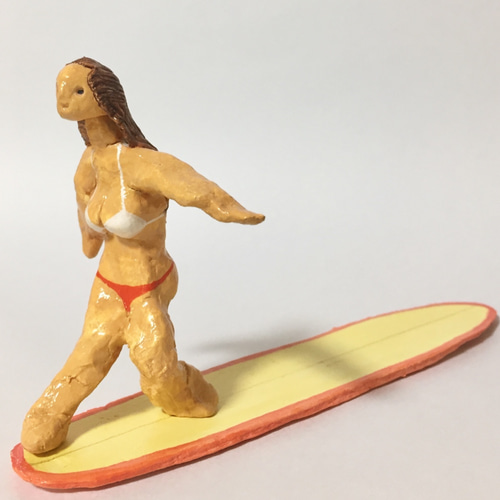 紙粘土オブジェ サーフガールズ 01 立体・オブジェ エシモ 通販