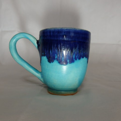 フリーカップ　陶器　地中海ブルーのフリーカップ② 1枚目の画像