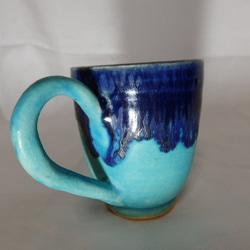 フリーカップ　陶器　地中海ブルーのフリーカップ② 2枚目の画像