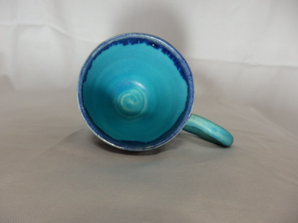 フリーカップ　陶器　地中海ブルーのフリーカップ② 3枚目の画像