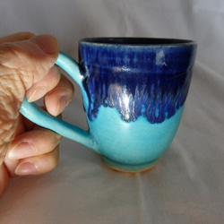 フリーカップ　陶器　地中海ブルーのフリーカップ② 5枚目の画像