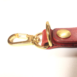 Rugato腰帶環鑰匙扣D紅色黃銅扣金色，搭配Danna Skan 第4張的照片