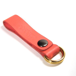 ≪銷售≫帶粉紅鎳鈕扣D感的原裝皮帶環鑰匙扣 第3張的照片