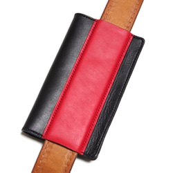≪現品処分セール≫汎用ベルト用携帯ケース黒赤色 6枚目の画像