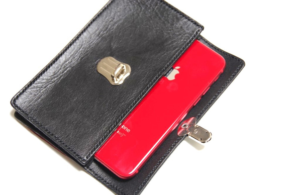 ≪現品処分セール≫汎用ベルト用携帯ケース黒赤色 7枚目の画像