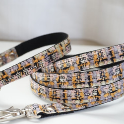 フェイクツイード（ブルー）＊犬用首輪（１０／１５／２０ｍｍ幅）　オーダーメイド　子犬　小型犬　中型犬　チェック 6枚目の画像