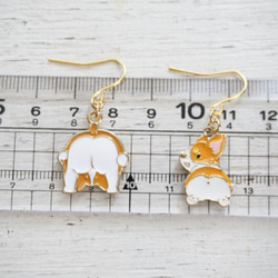 コーギーのピアス＊２種類　かわいい　イヤリング　プレゼント　プチ プラ　ポイント消化 5枚目の画像