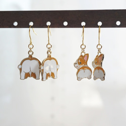 コーギーのピアス＊２種類　かわいい　イヤリング　プレゼント　プチ プラ　ポイント消化 6枚目の画像