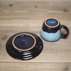 青萩釉　コーヒーカップ＆ソーサー【萩焼】 4枚目の画像