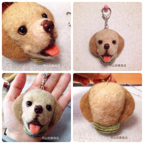 オーダー 羊毛フェルト】 犬猫等《うちの子のお顔キーホルダー 