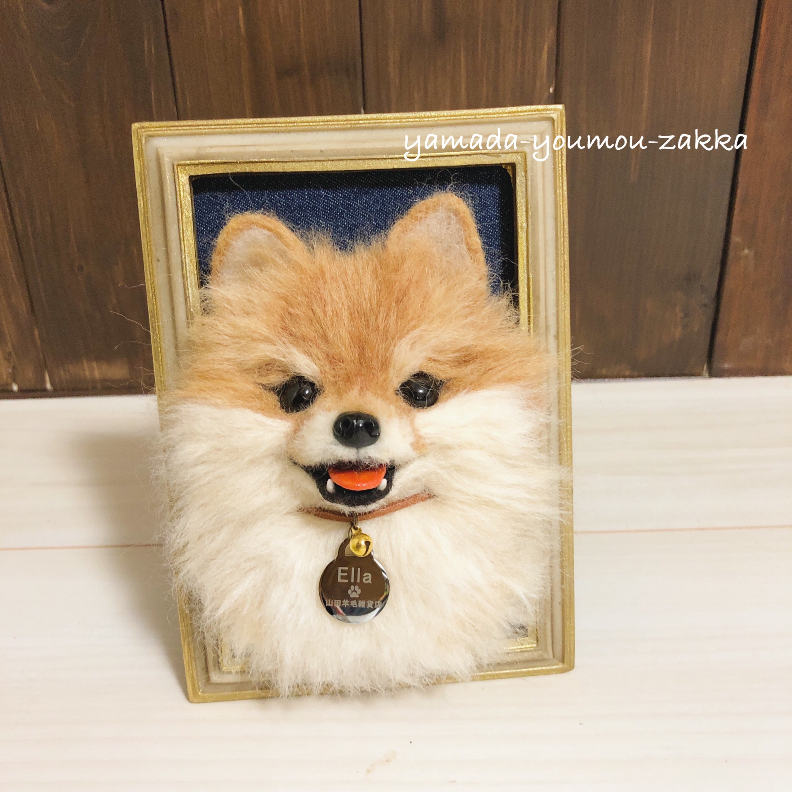 わんこ限定　羊毛フェルト作品　うちの子プレートオーダー制作 わんこ限定 うちの子プレート わたわたペット 羊毛フェルト作品