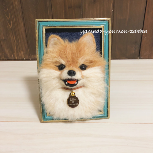 オーダー 羊毛フェルト】《うちの子額縁マスコット》犬猫等