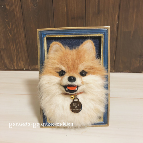 オーダー 羊毛フェルト】《うちの子額縁マスコット》犬猫等ペット 羊毛