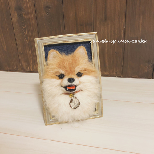 オーダー 羊毛フェルト】《うちの子額縁マスコット》犬猫等
