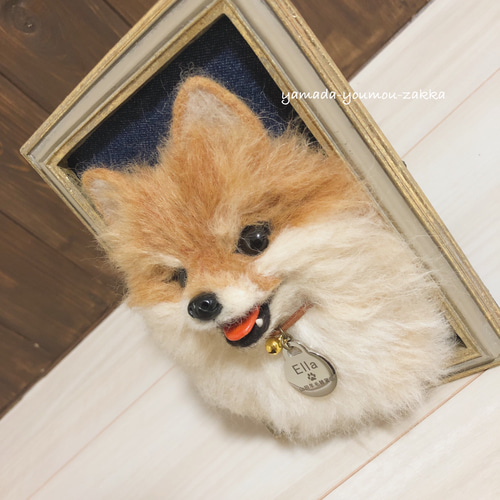 オーダー 羊毛フェルト】《うちの子額縁マスコット》犬猫等ペット 羊毛