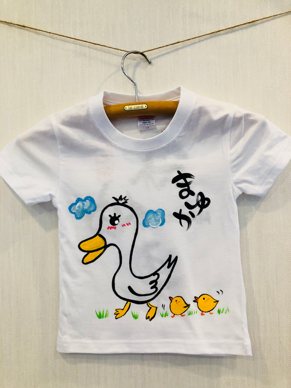 お名前Ｔシャツ あひるちゃん 2枚目の画像